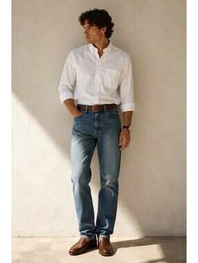 Wrangler George Strait Collection White Button Down Shirt Men’s M Western